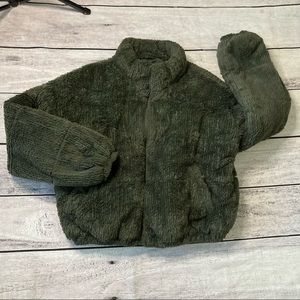 COPY - Wild Fable Textured Faux Fur Olive Green Jacket Medium